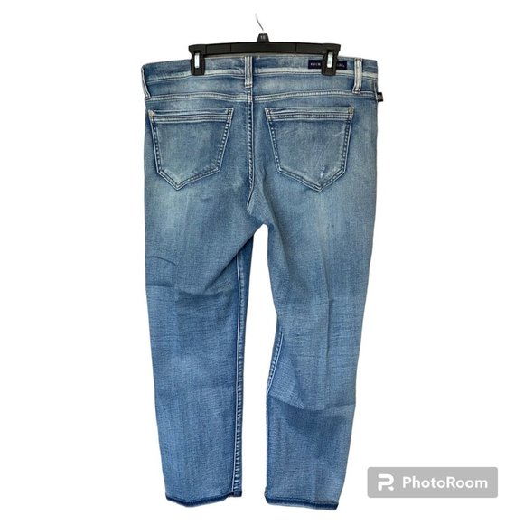 Rock & Republic Blue Denim Jeans Indee 14 Women's Light Wash Destressed 36x27 - Picture 2 of 5